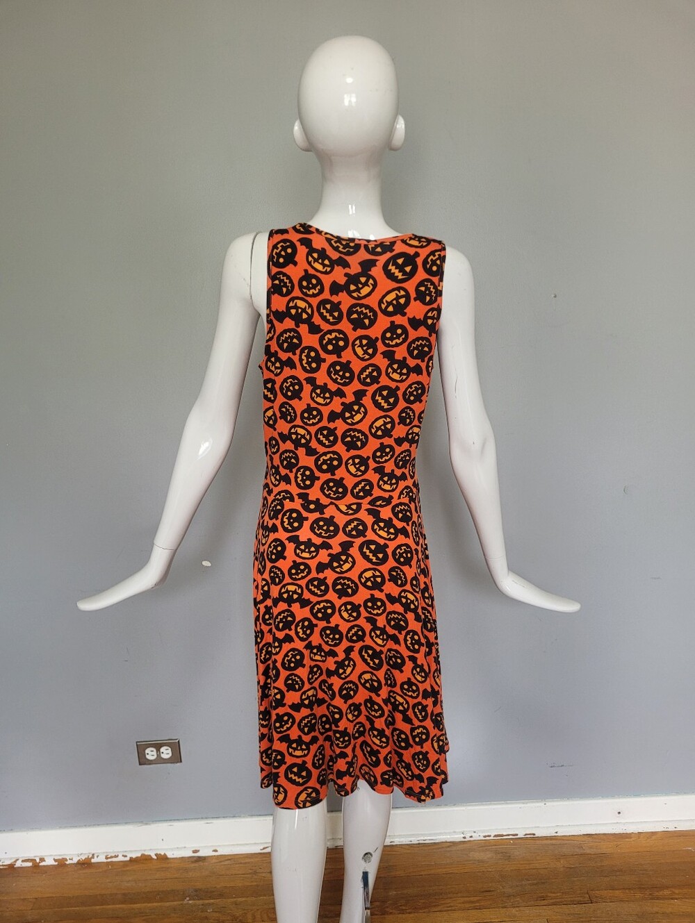 Sourpuss Batty Pumpkins Skater Dress, GUC, Size L - Picture 4 of 8